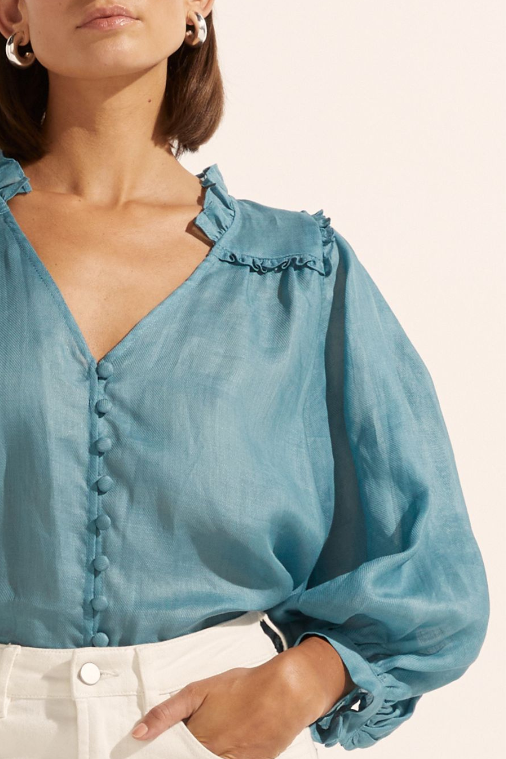 Brigade Top in Sea Blue Brigade Top in Sea Blue