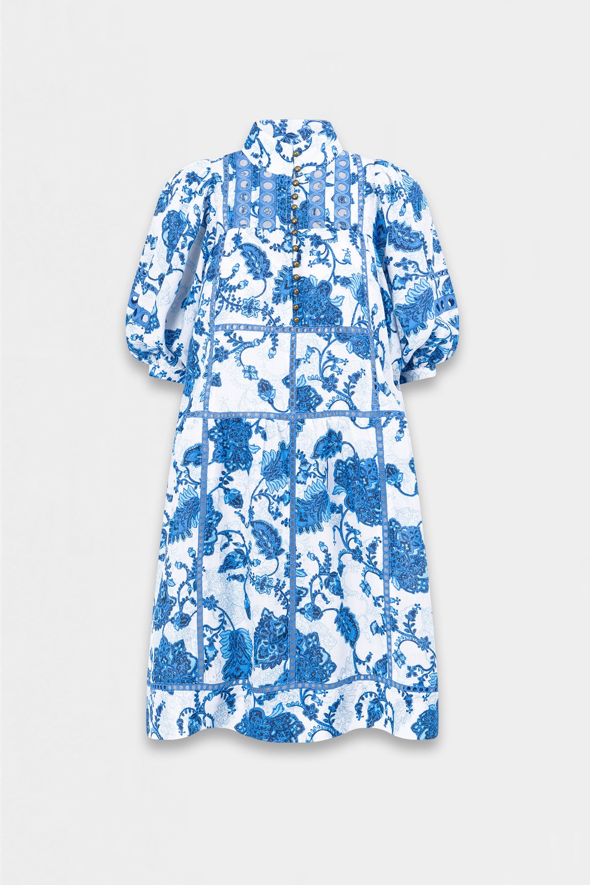 capture dress - azure paisley