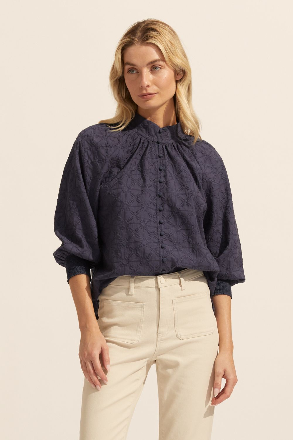 carousel top - indigo