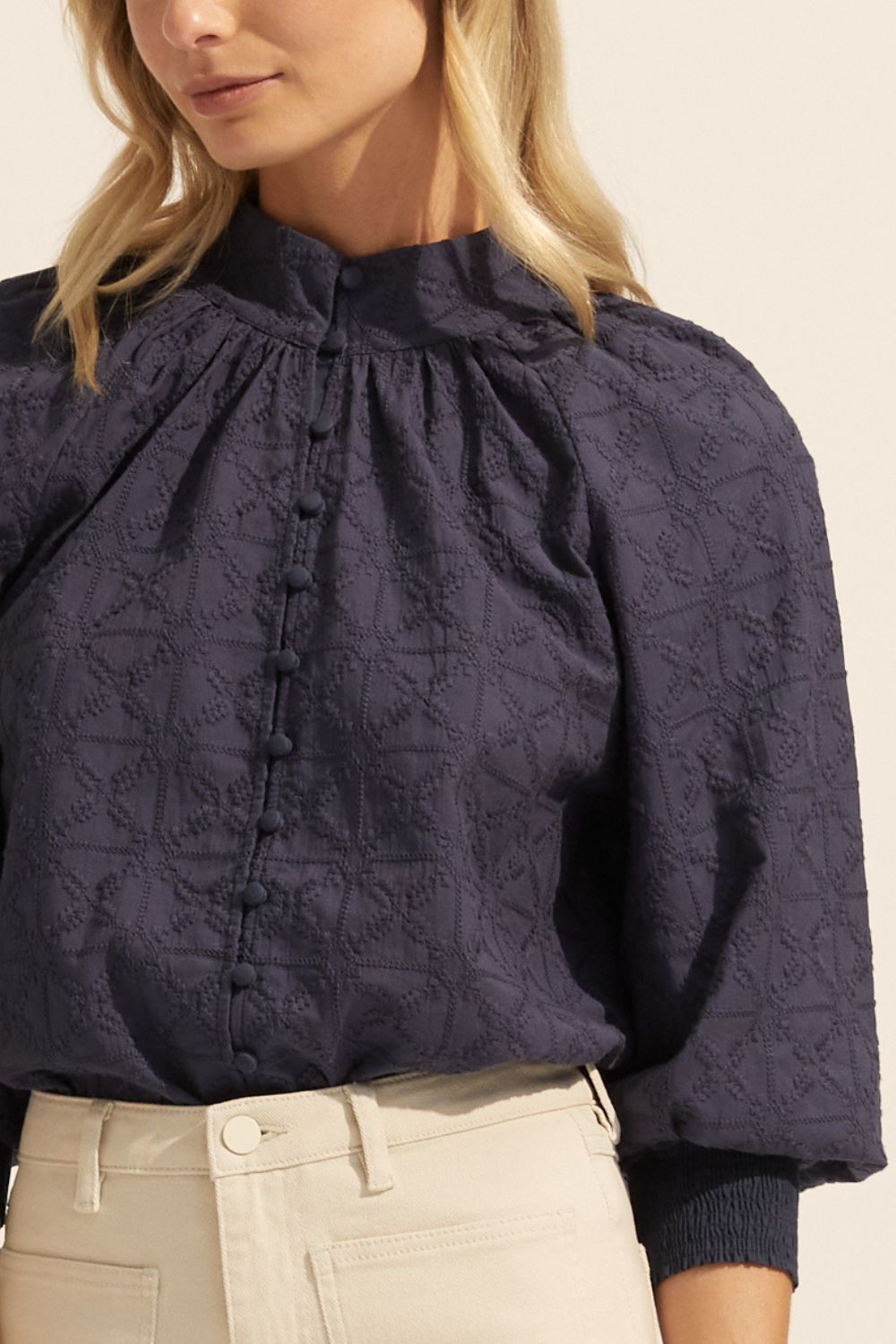 carousel top - indigo