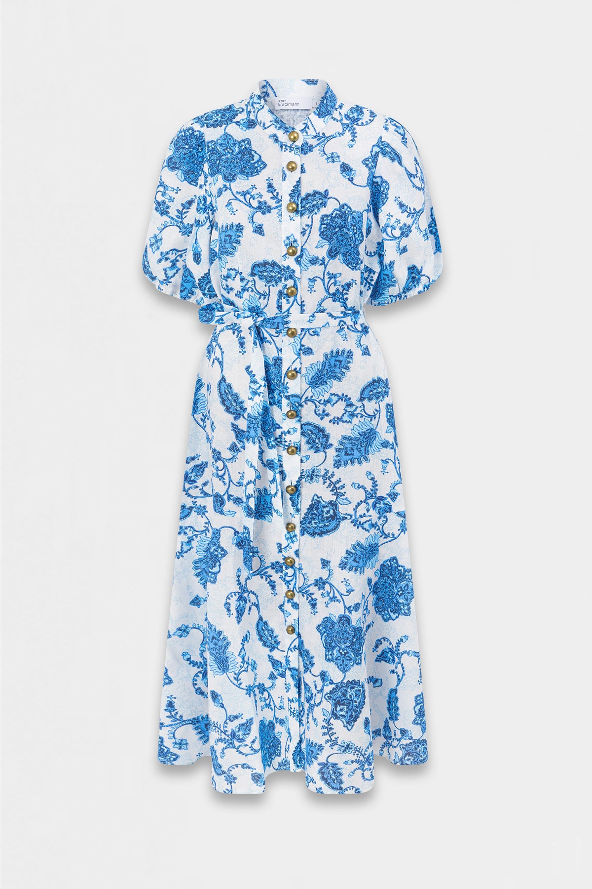 cascade dress - azure paisley