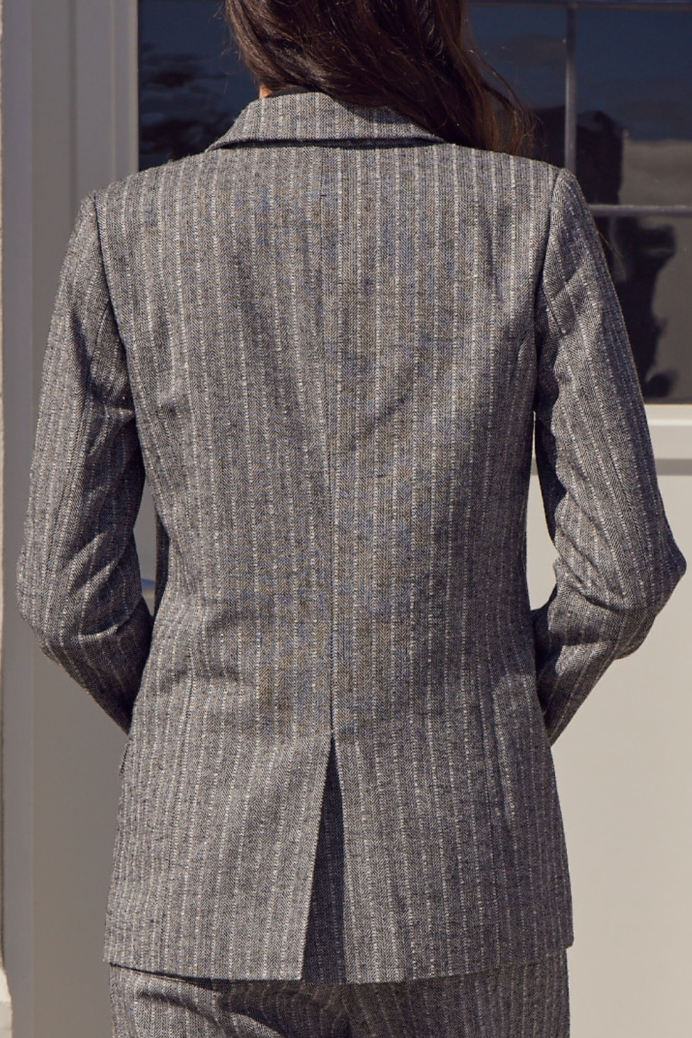 catalysis jacket - herringbone pinstripe