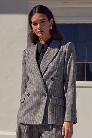 catalysis jacket - herringbone pinstripe