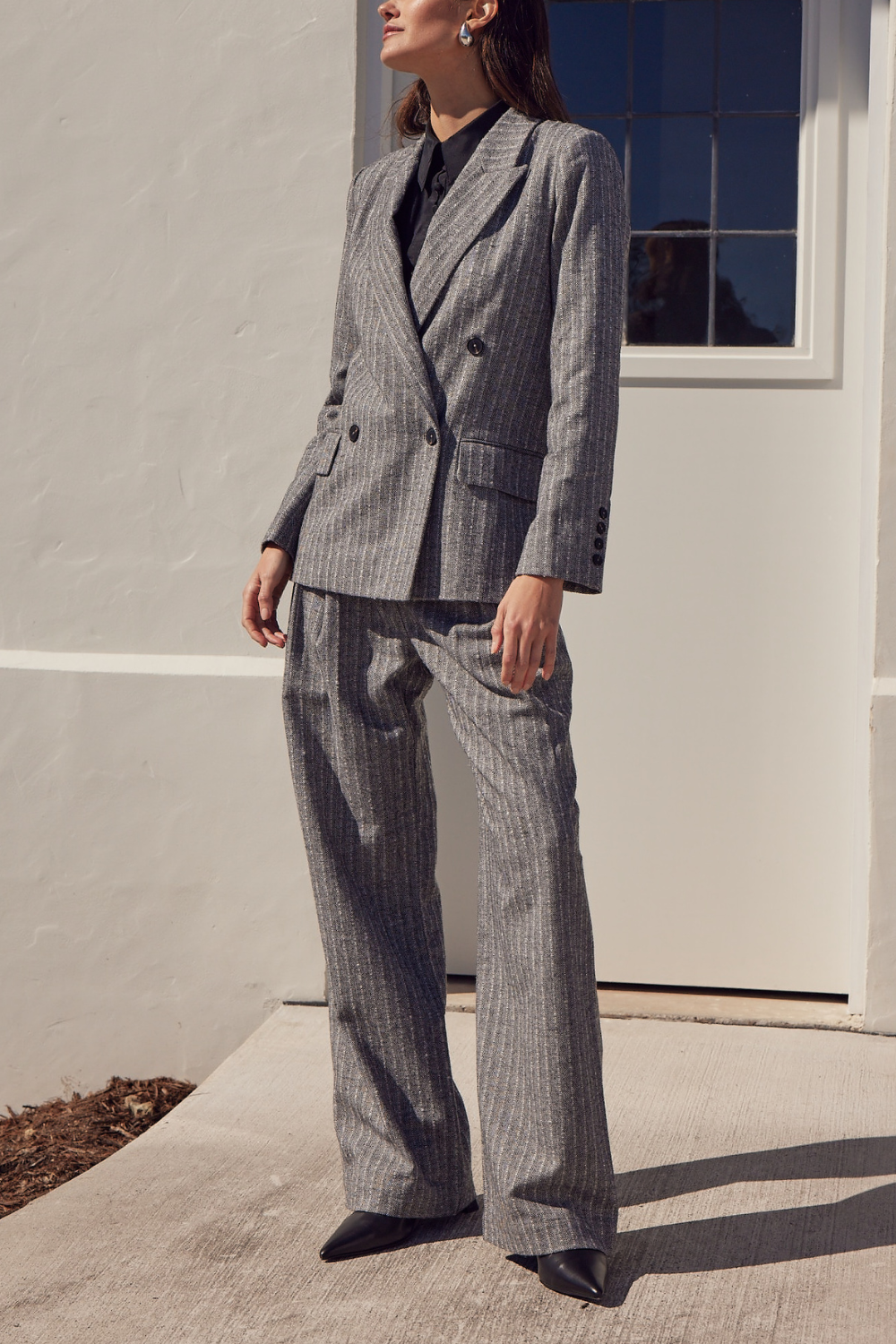 catalysis jacket - herringbone pinstripe