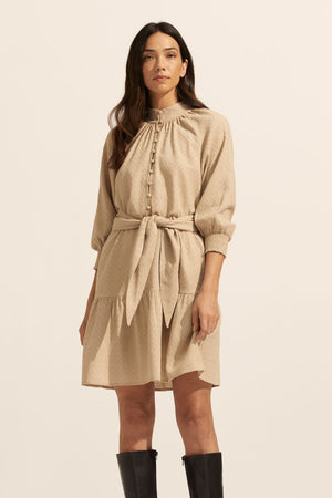 cater dress - mushroom