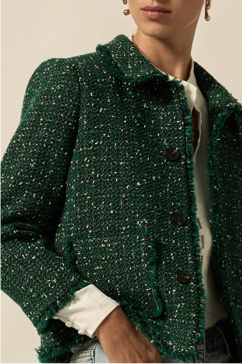 certify jacket - emerald boucle