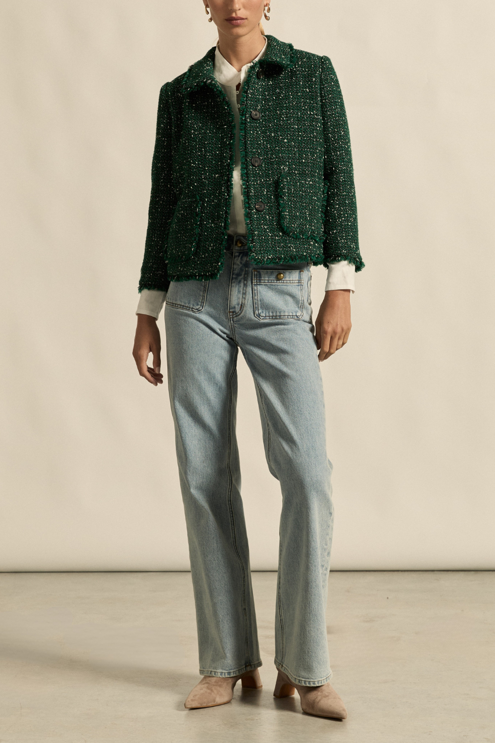 certify jacket - emerald boucle