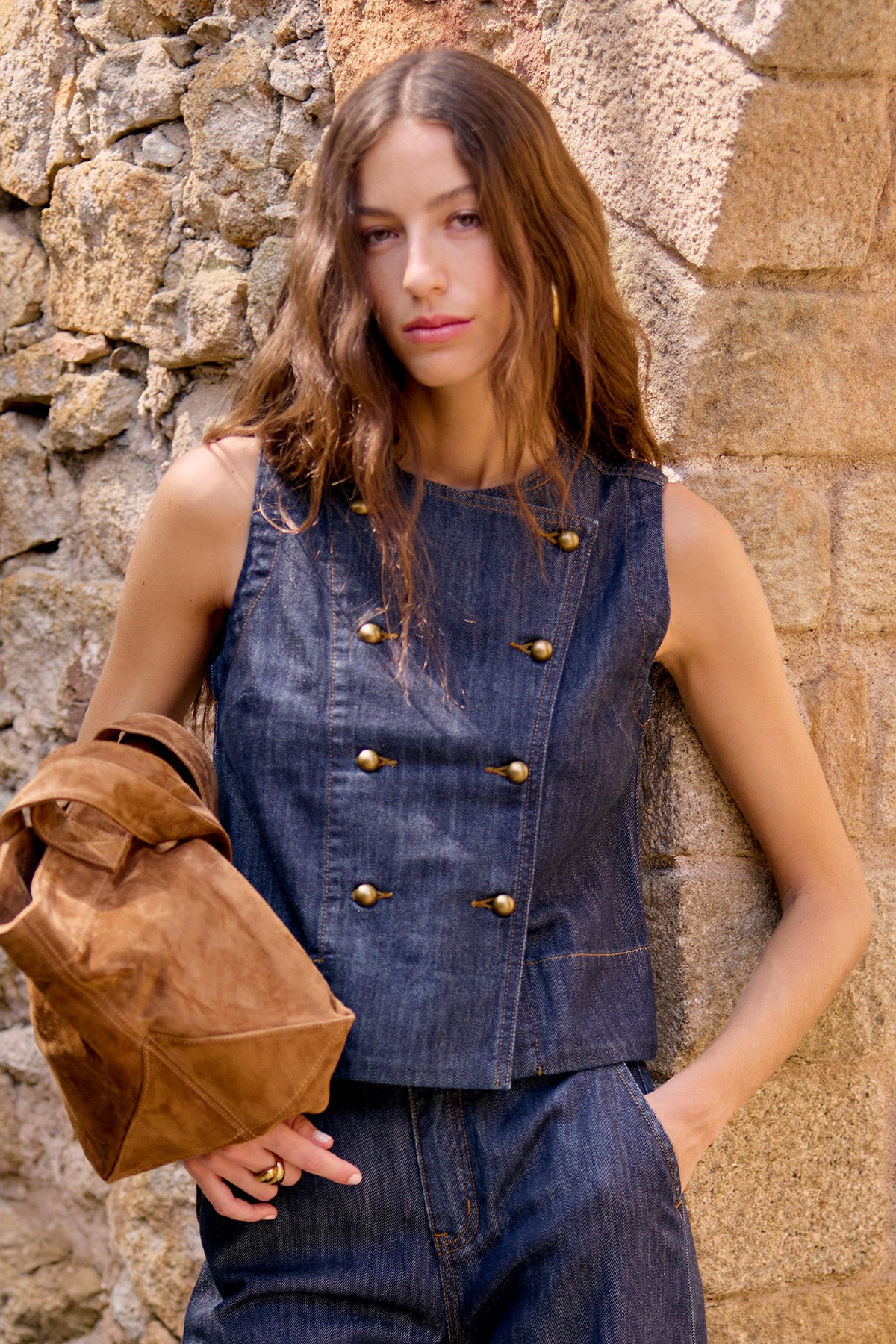 charge vest - dark denim|  zoe kratzmann| considered design