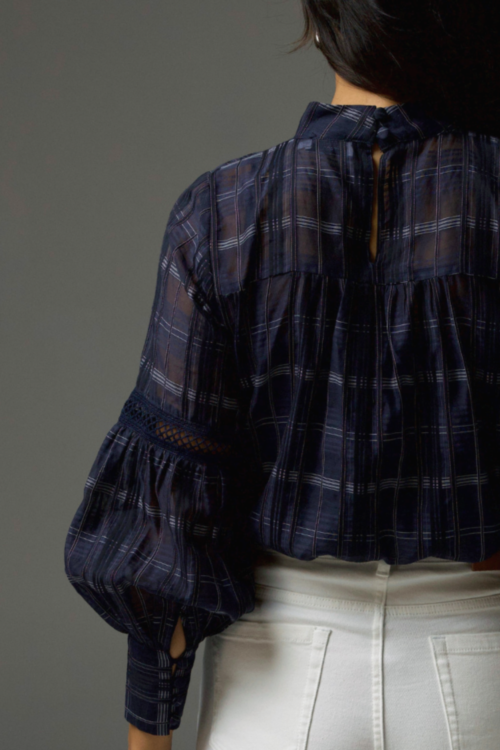 citation top - ink black check