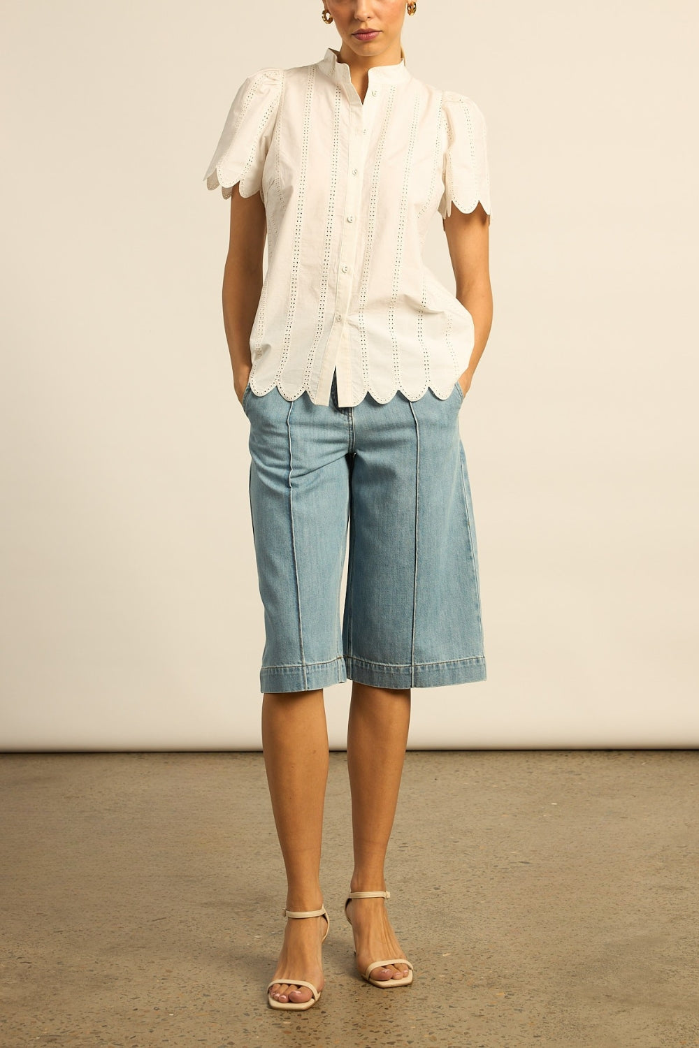 compass short - light washed denim|  zoe kratzmann| considered design