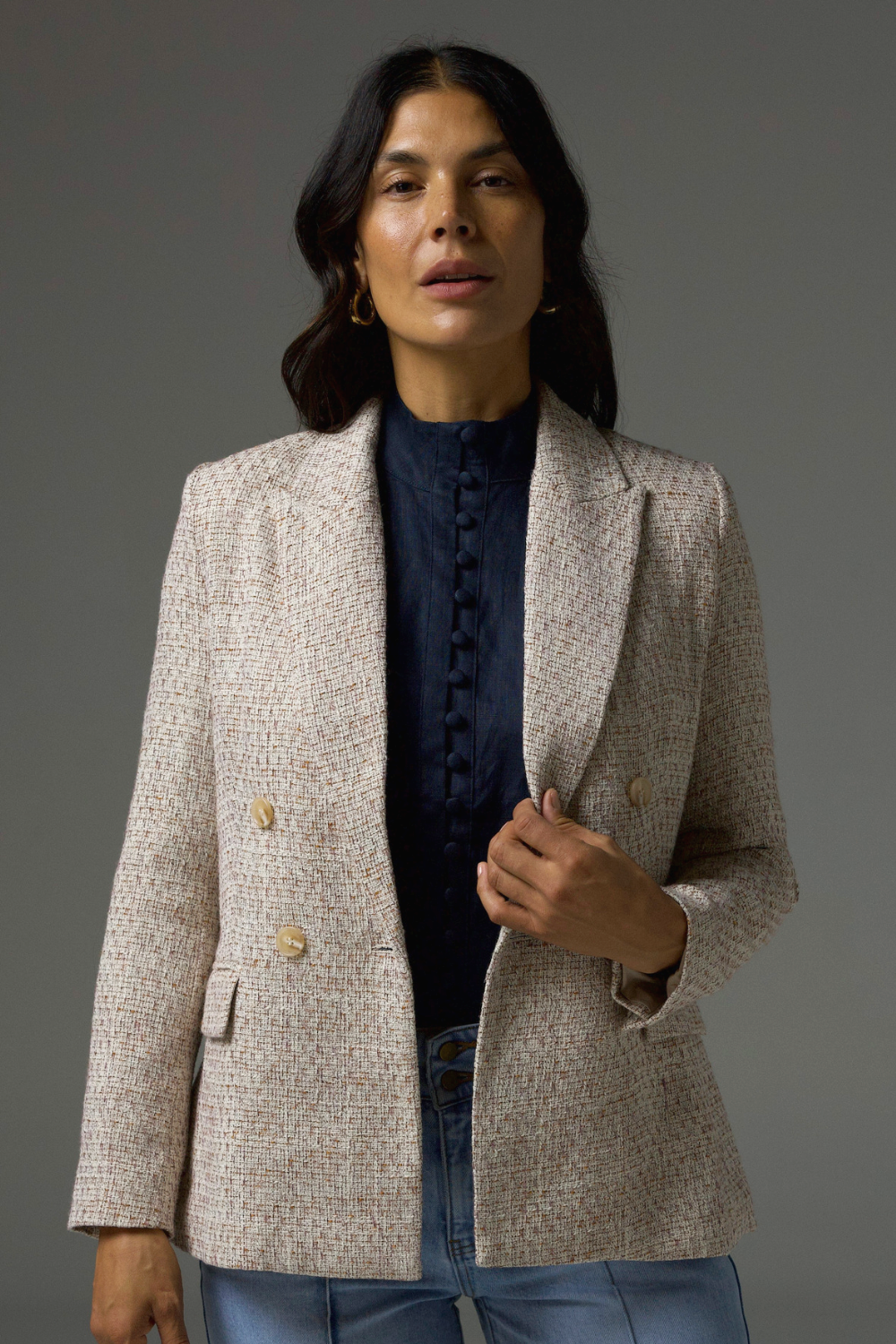 conquer jacket - biscuit boucle