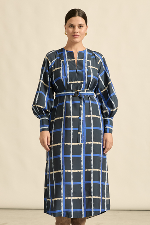 convey dress - midnight window check