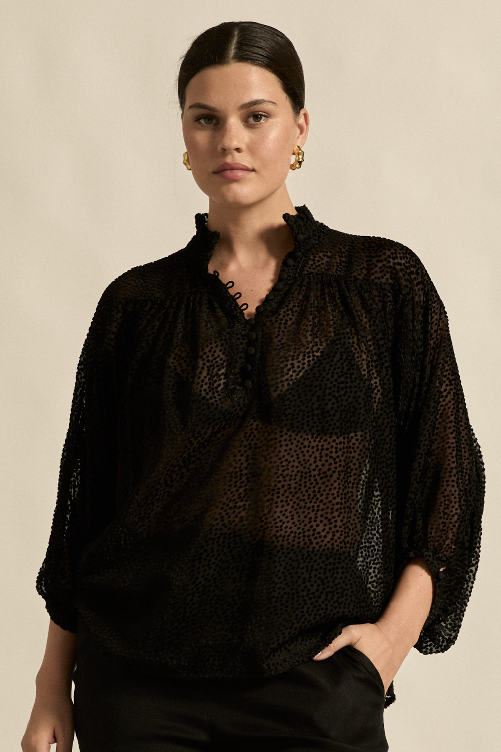 crescendo top - black