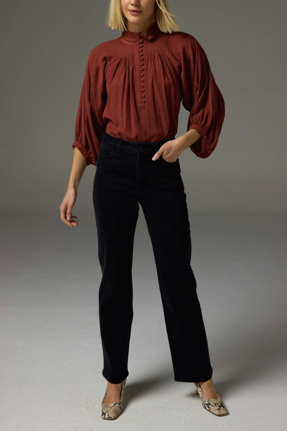 crescendo top - russet