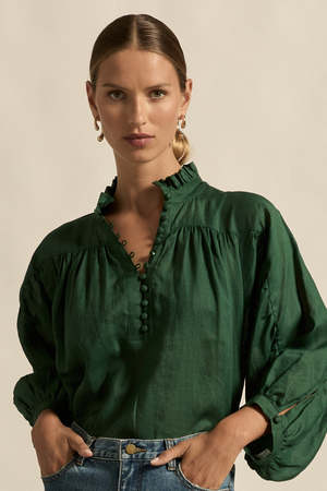 crescendo top - emerald