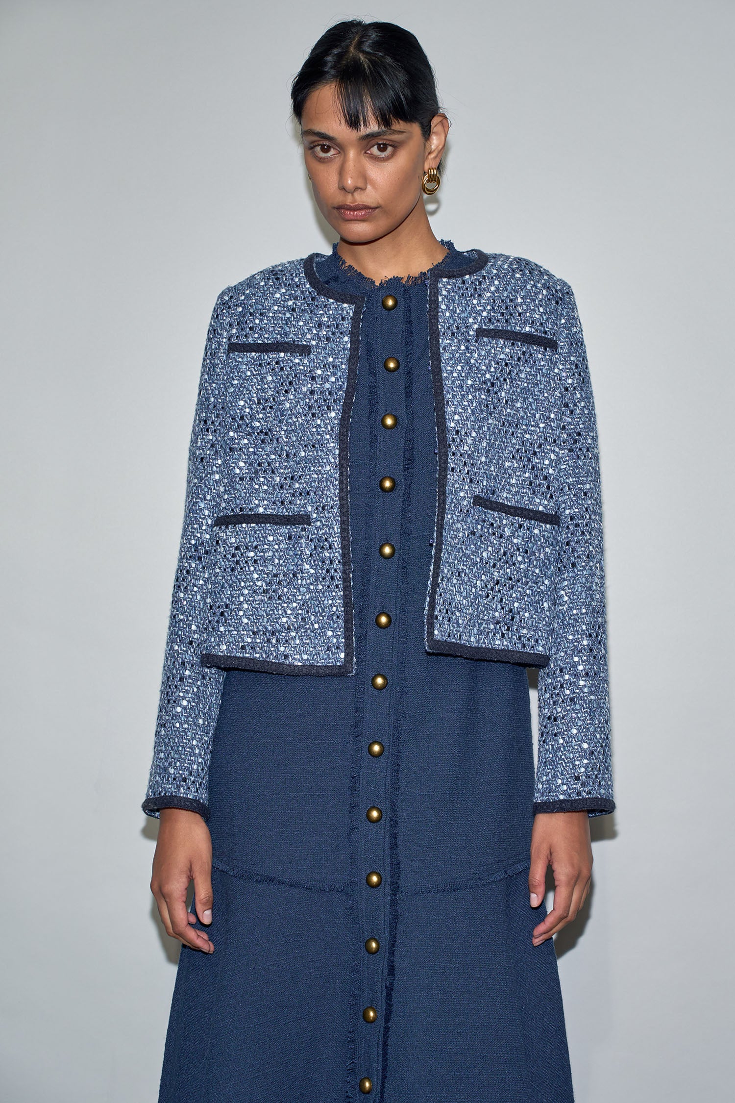 ground jacket - navy boucle|  zoe kratzmann| considered design