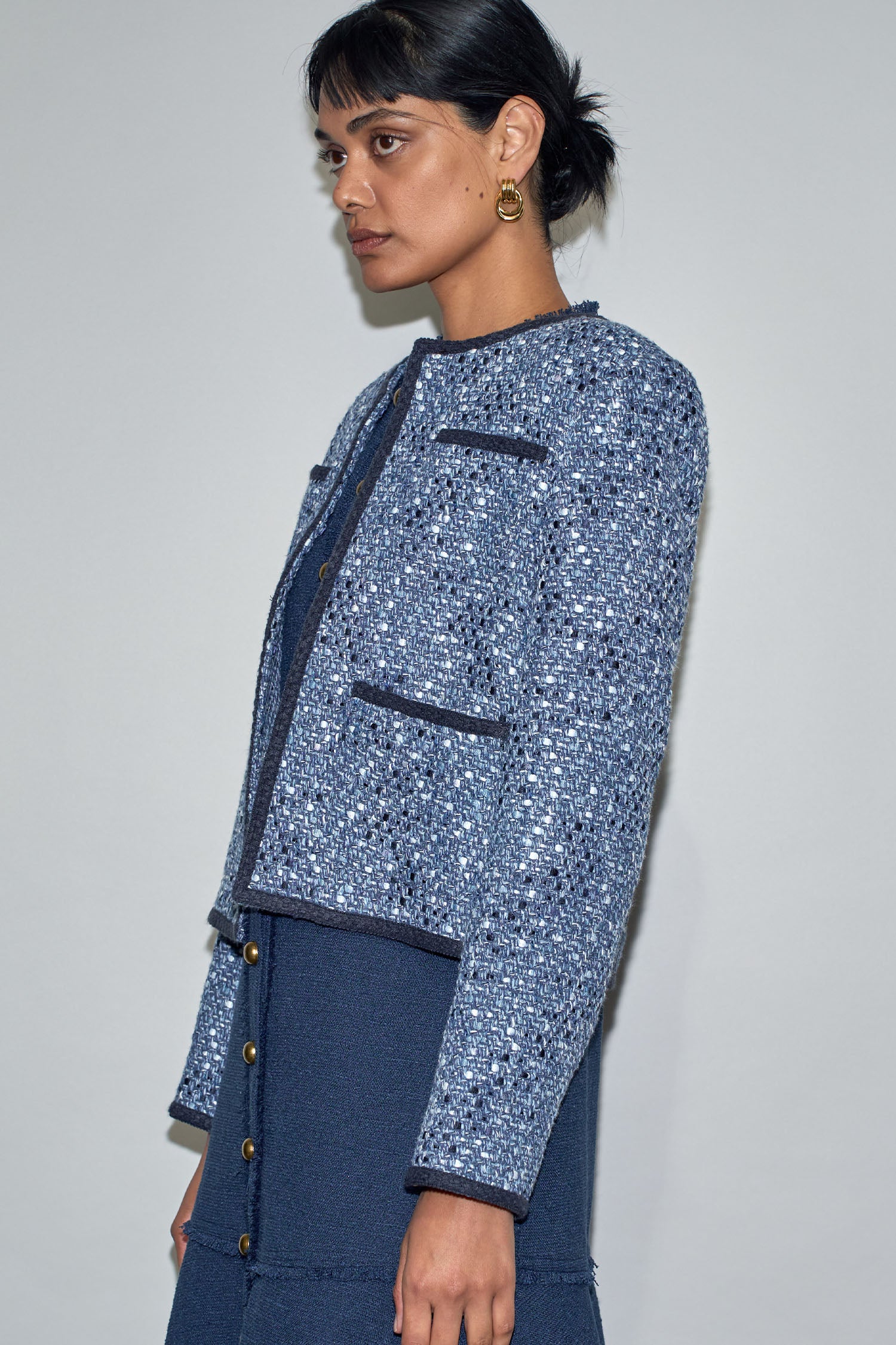 ground jacket - navy boucle|  zoe kratzmann| considered design