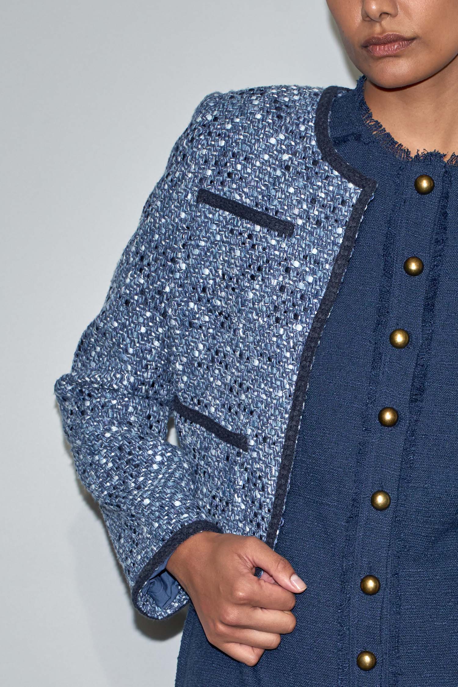 ground jacket - navy boucle|  zoe kratzmann| considered design