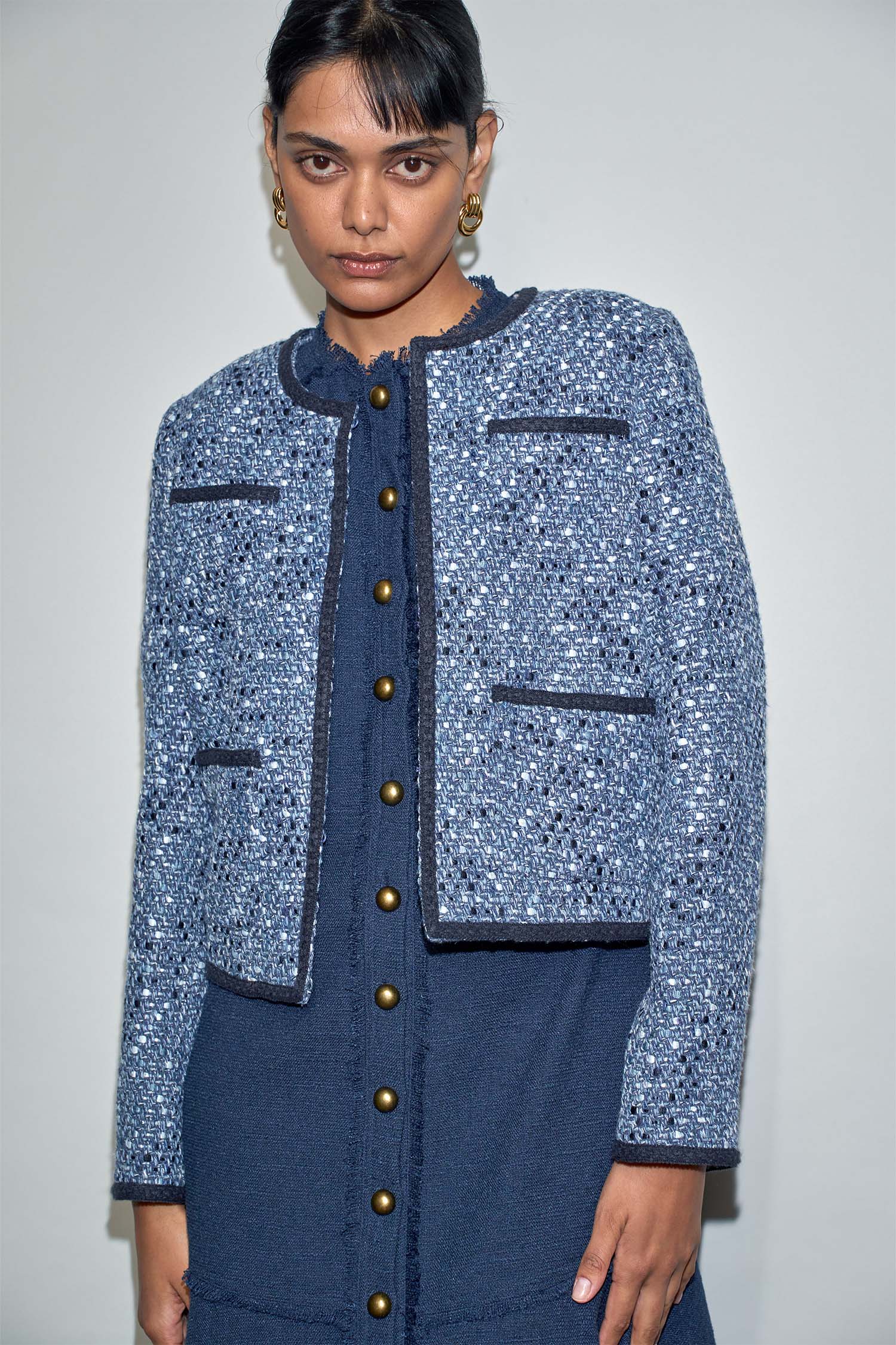 ground jacket - navy boucle|  zoe kratzmann| considered design