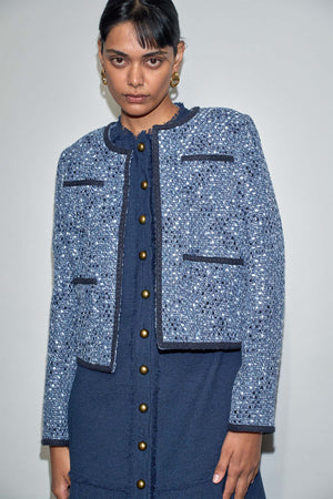 ground jacket - navy boucle|  zoe kratzmann| considered design