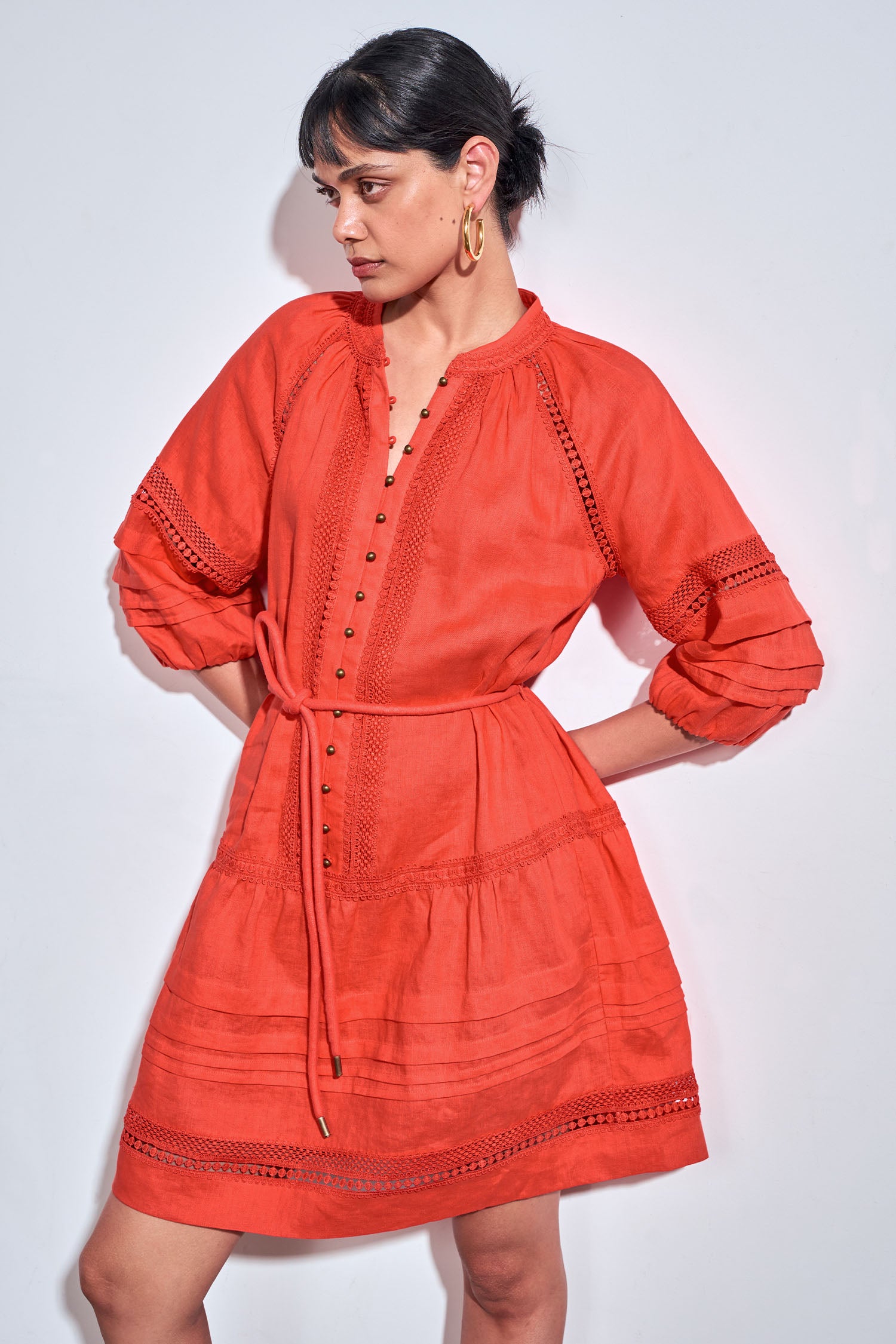 jostle dress - papaya