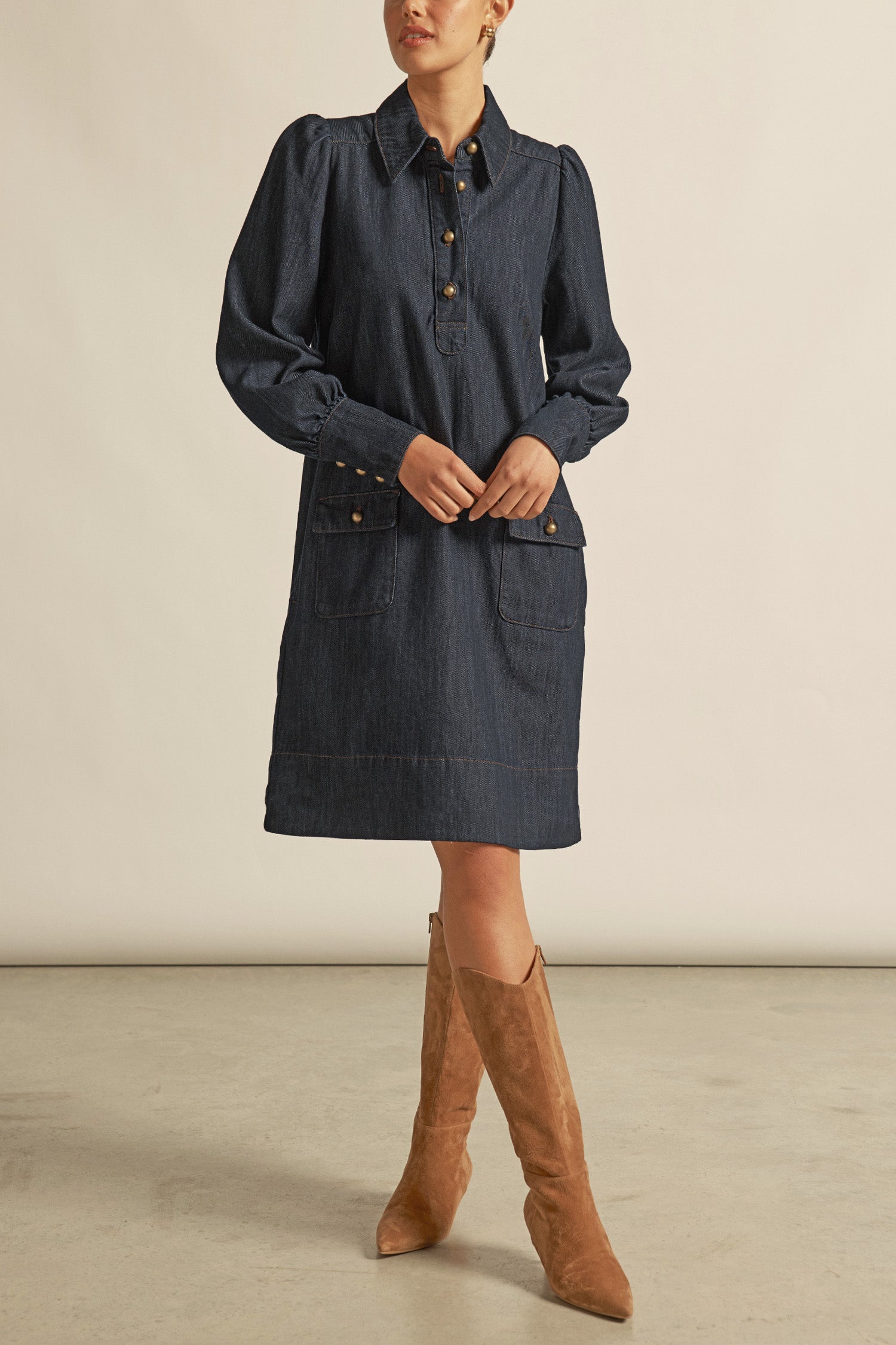 Opal dress - dark denim|  zoe kratzmann| considered design