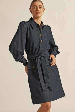 Opal dress - dark denim|  zoe kratzmann| considered design