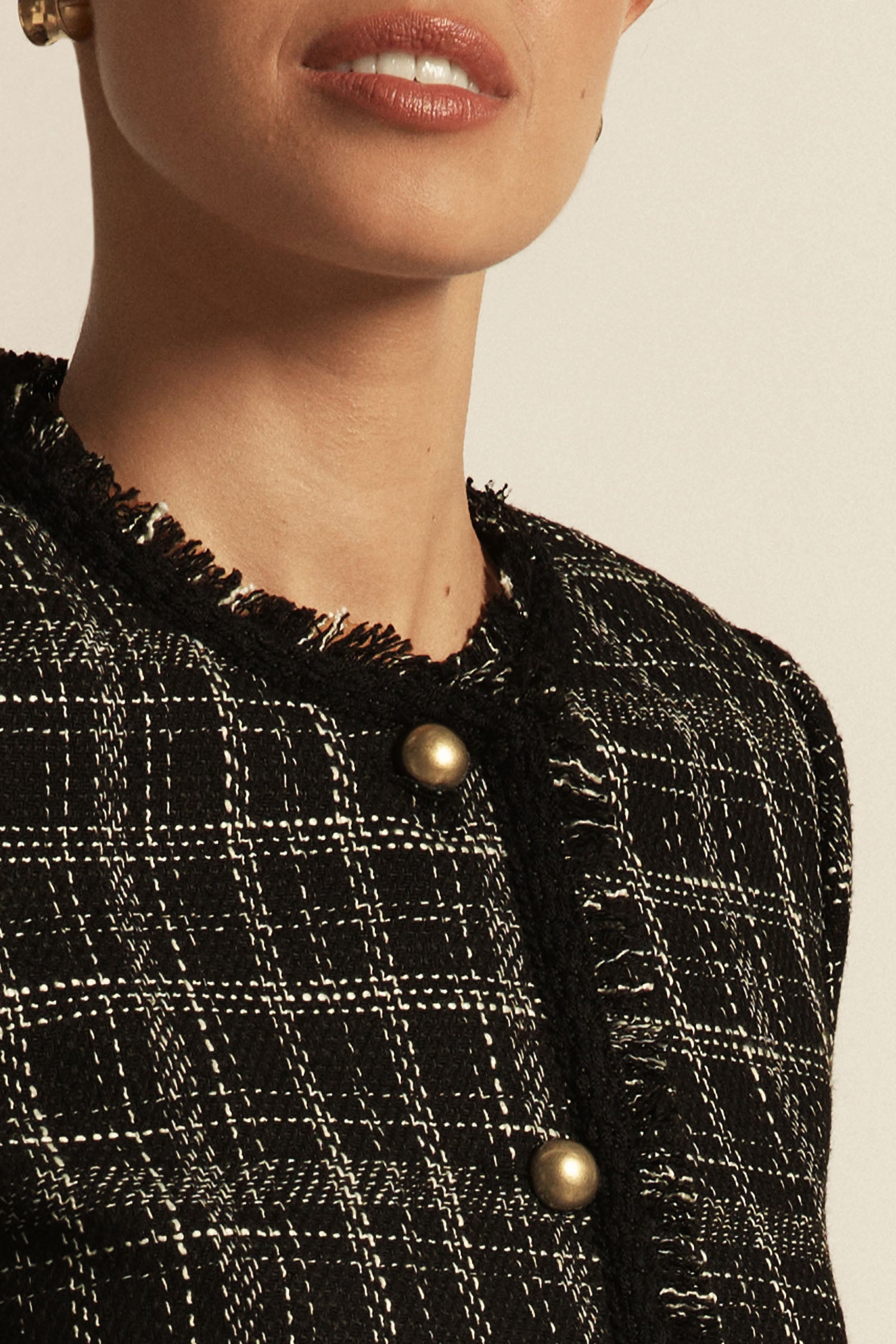 Quill Jacket - black porcelain check|  zoe kratzmann| considered design
