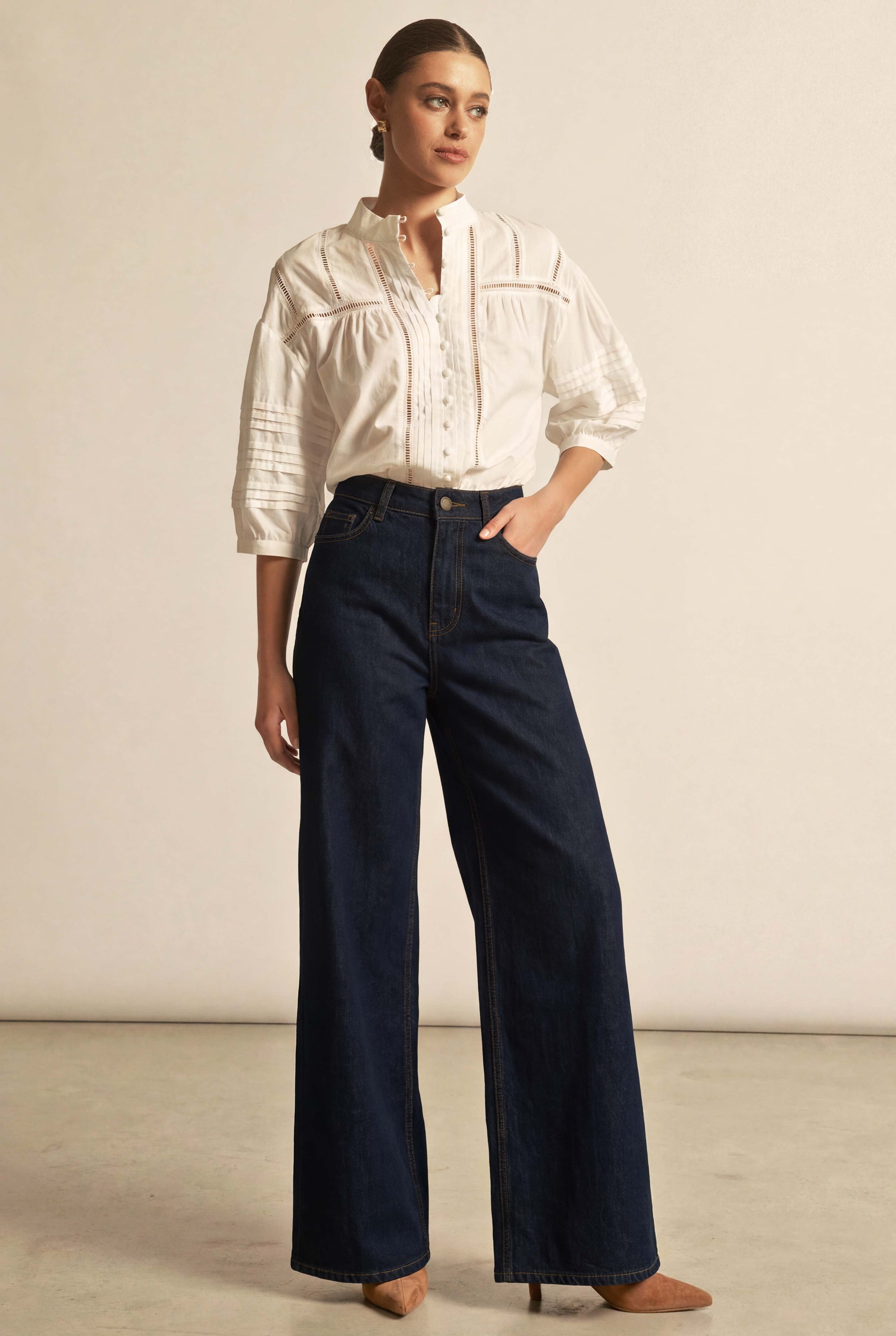 aura jean - dark wash denim