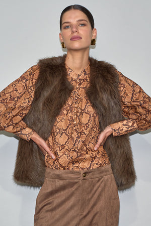 echo vest - chocolate|  zoe kratzmann| considered design