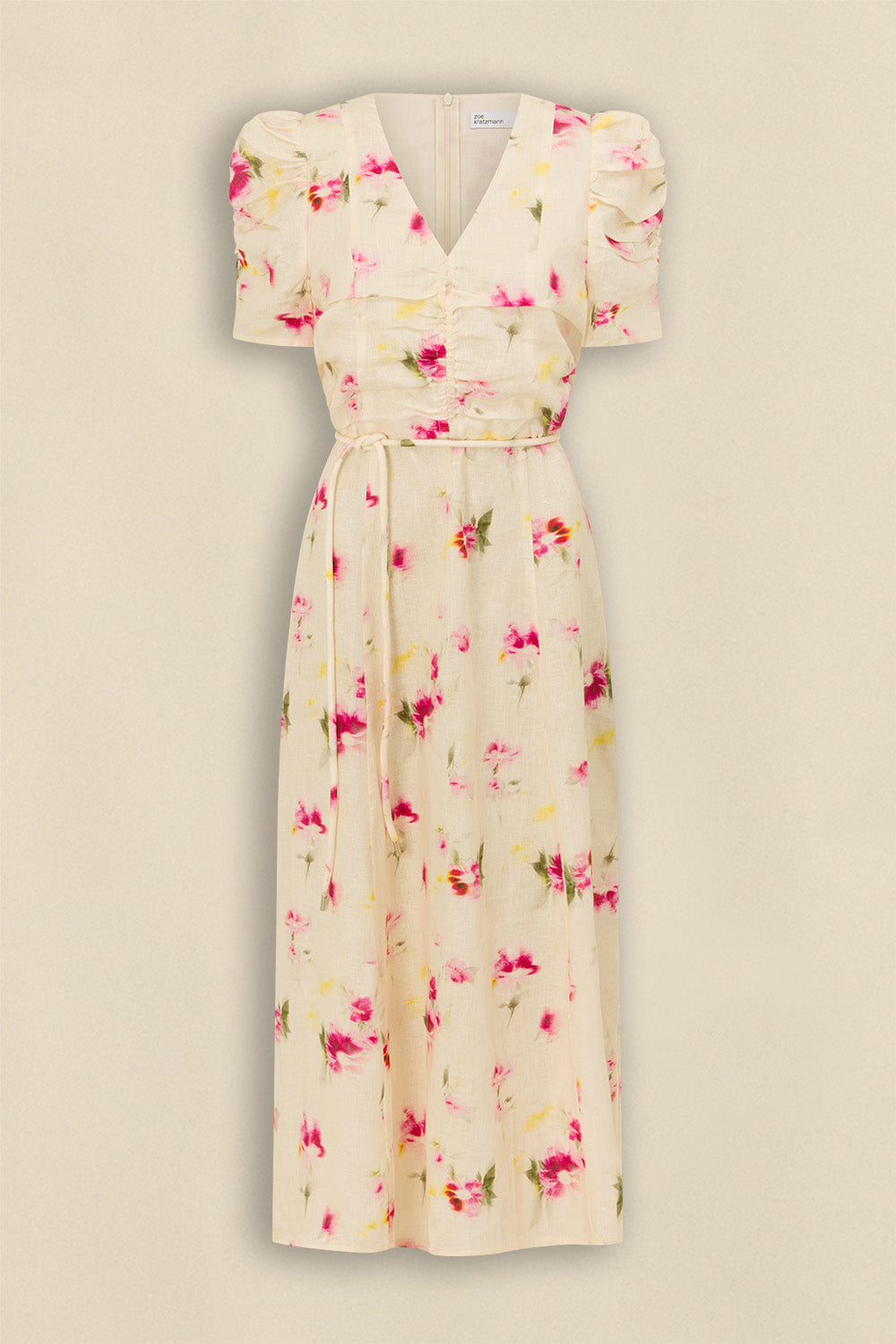 glimmer dress - watercolour bloom|  zoe kratzmann| considered design