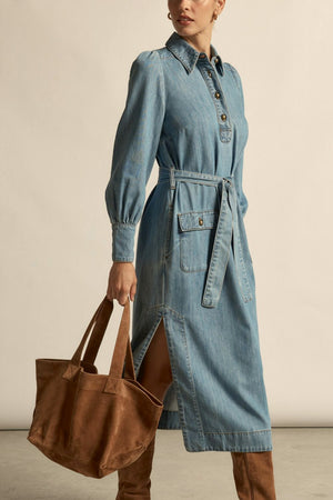 Echelon Dress - light washed denim