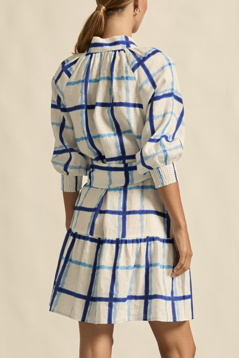 elated dress - azure check|  zoe kratzmann| considered design