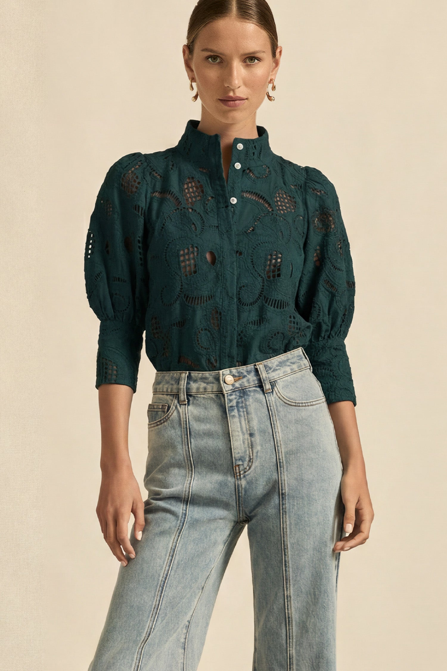 mantra top  - emerald