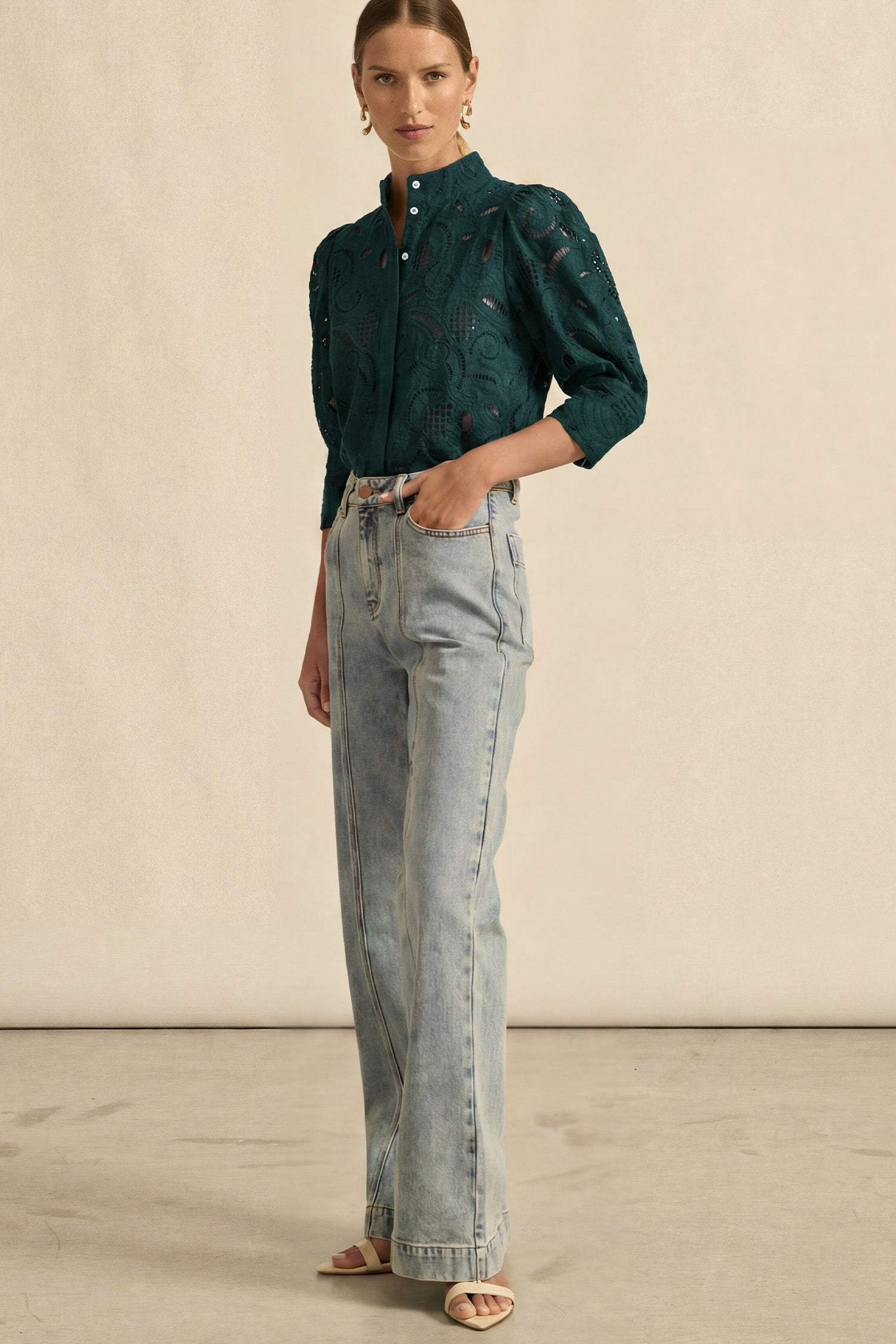 mantra top  - emerald