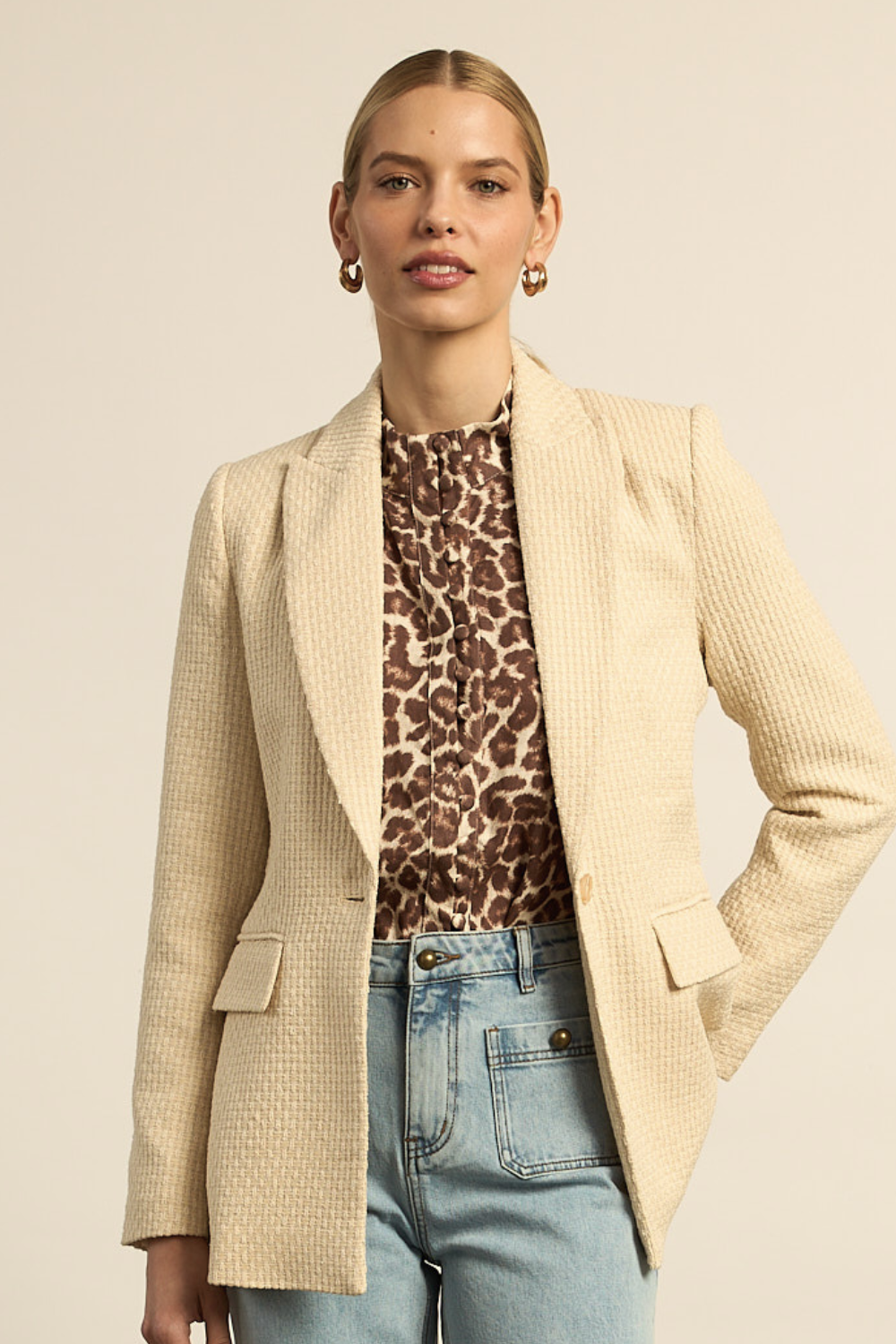 emporium jacket - ecru boucle