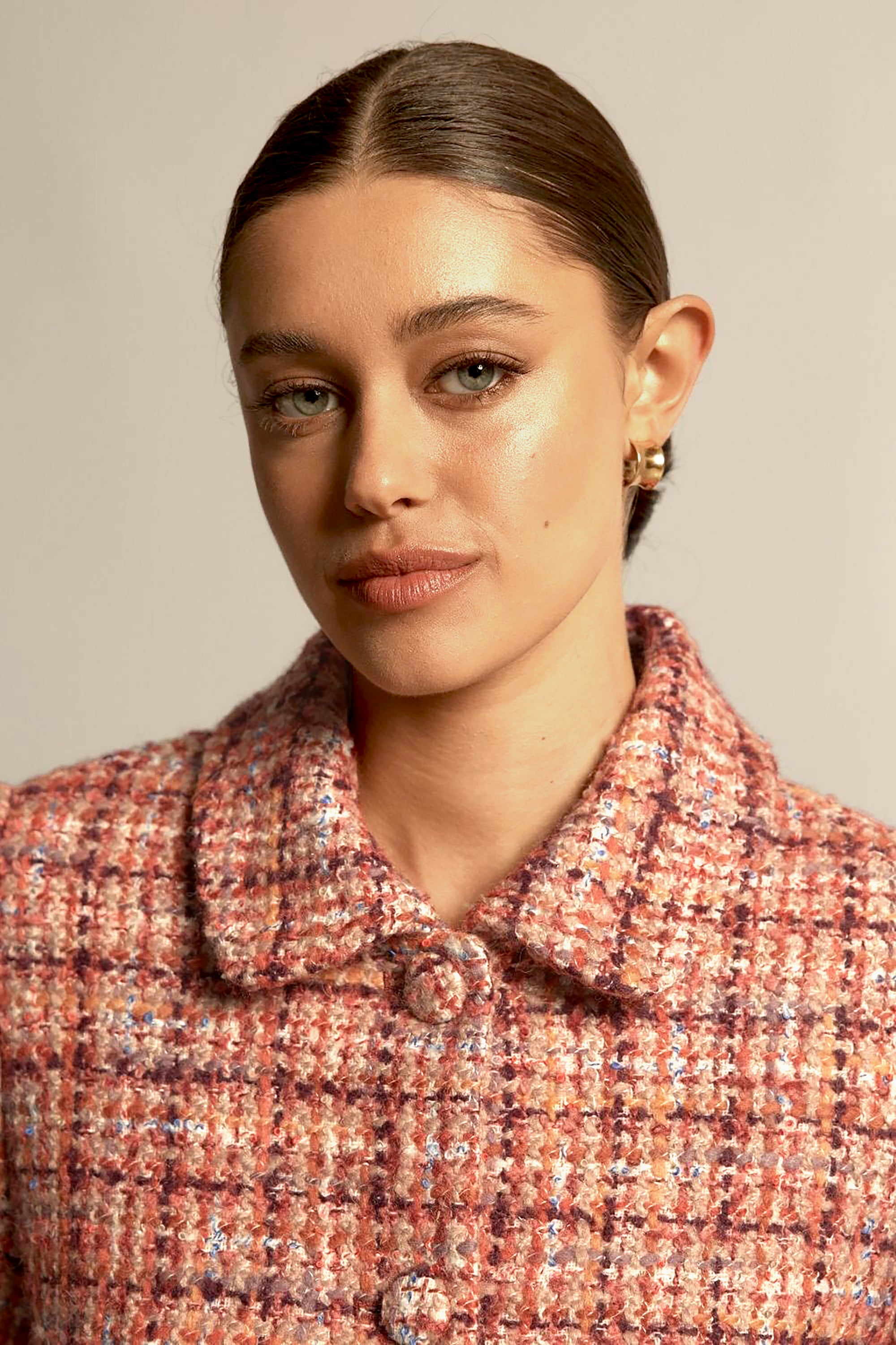 Plume jacket - Berry Check