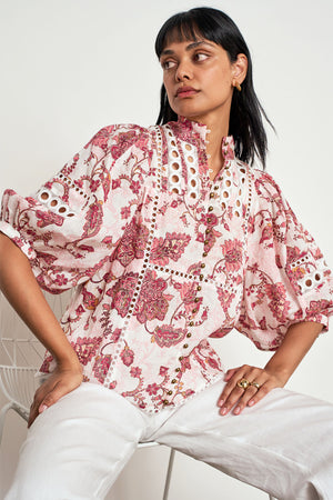 extend top - rose paisley