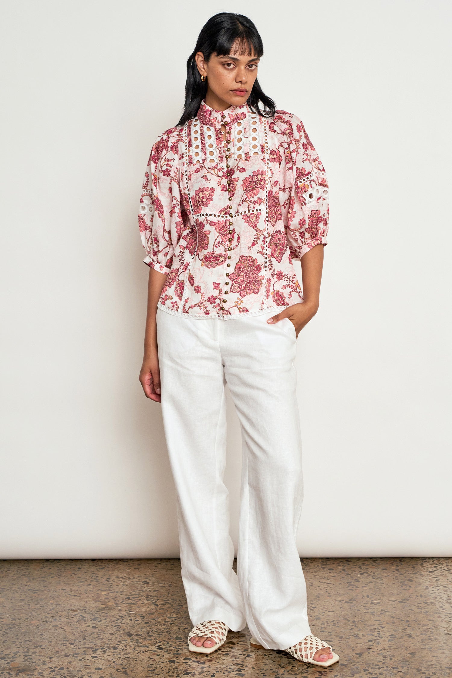 extend top - rose paisley