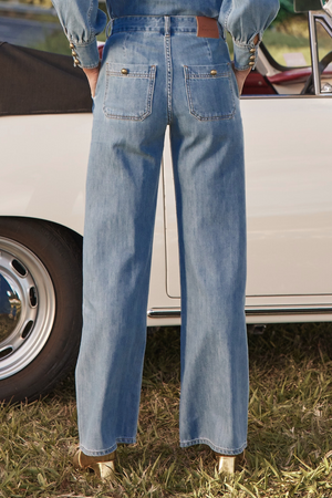 flint jean - light washed denim