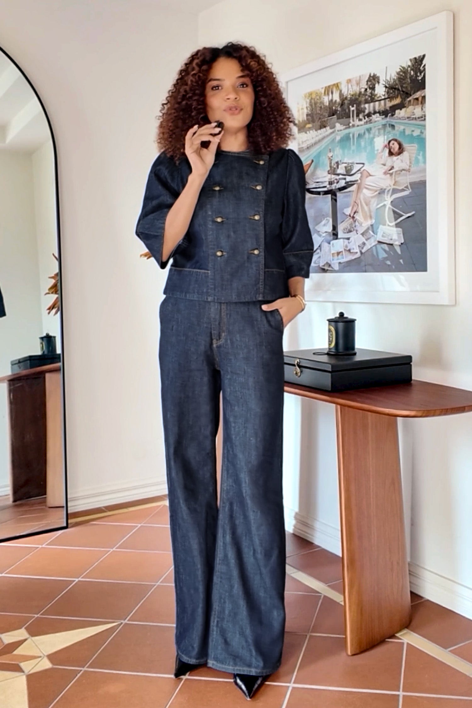 plunge jacket - dark denim|  zoe kratzmann| considered design