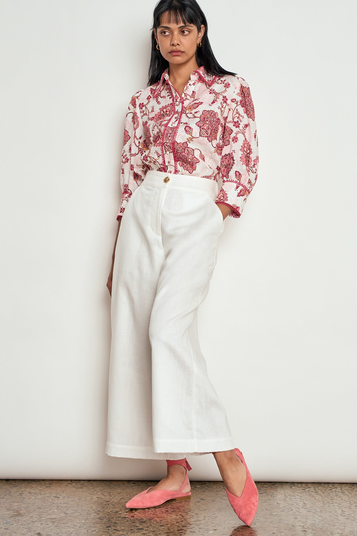 frame pant - porcelain