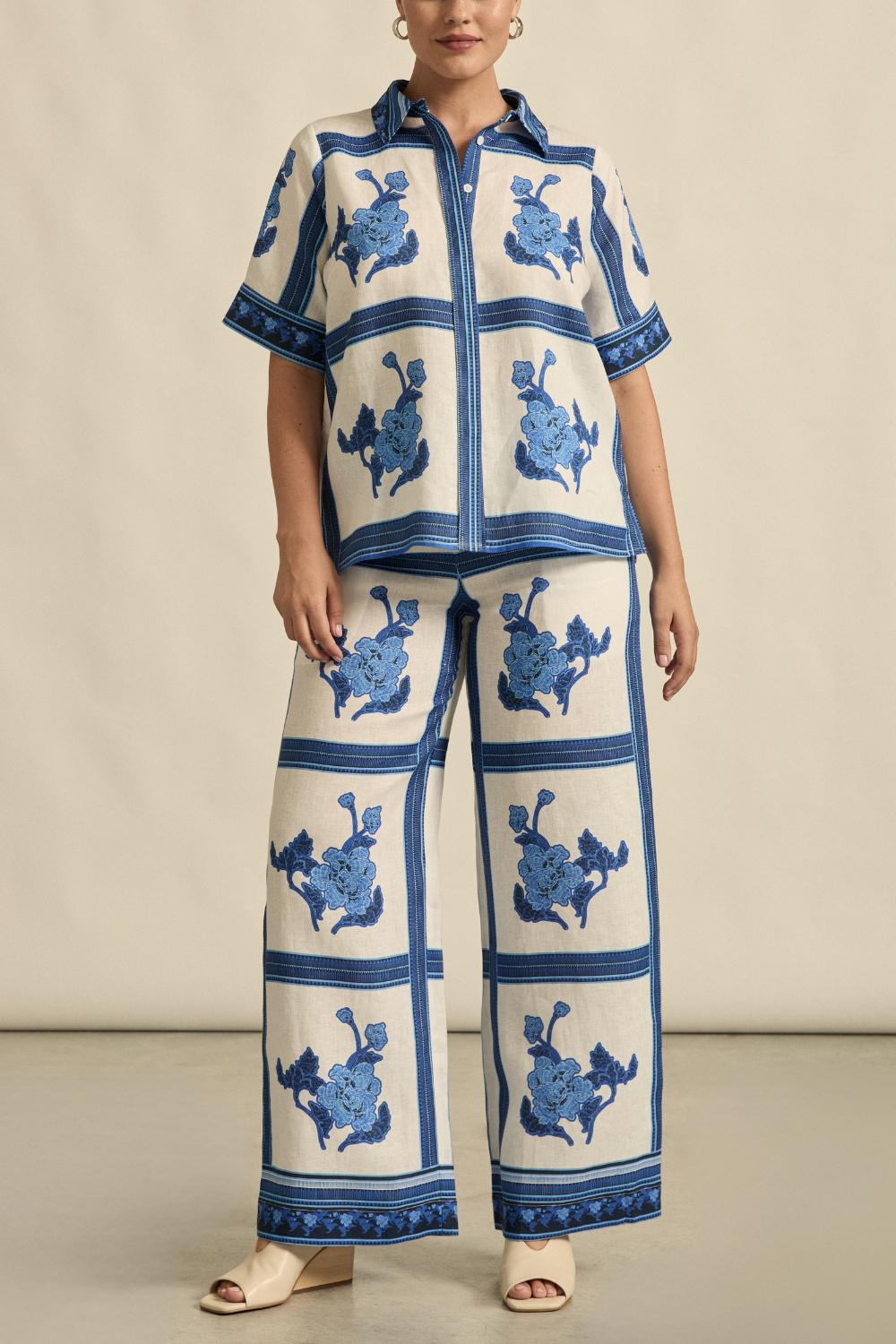 gesture pant - azure collage|  zoe kratzmann| considered design