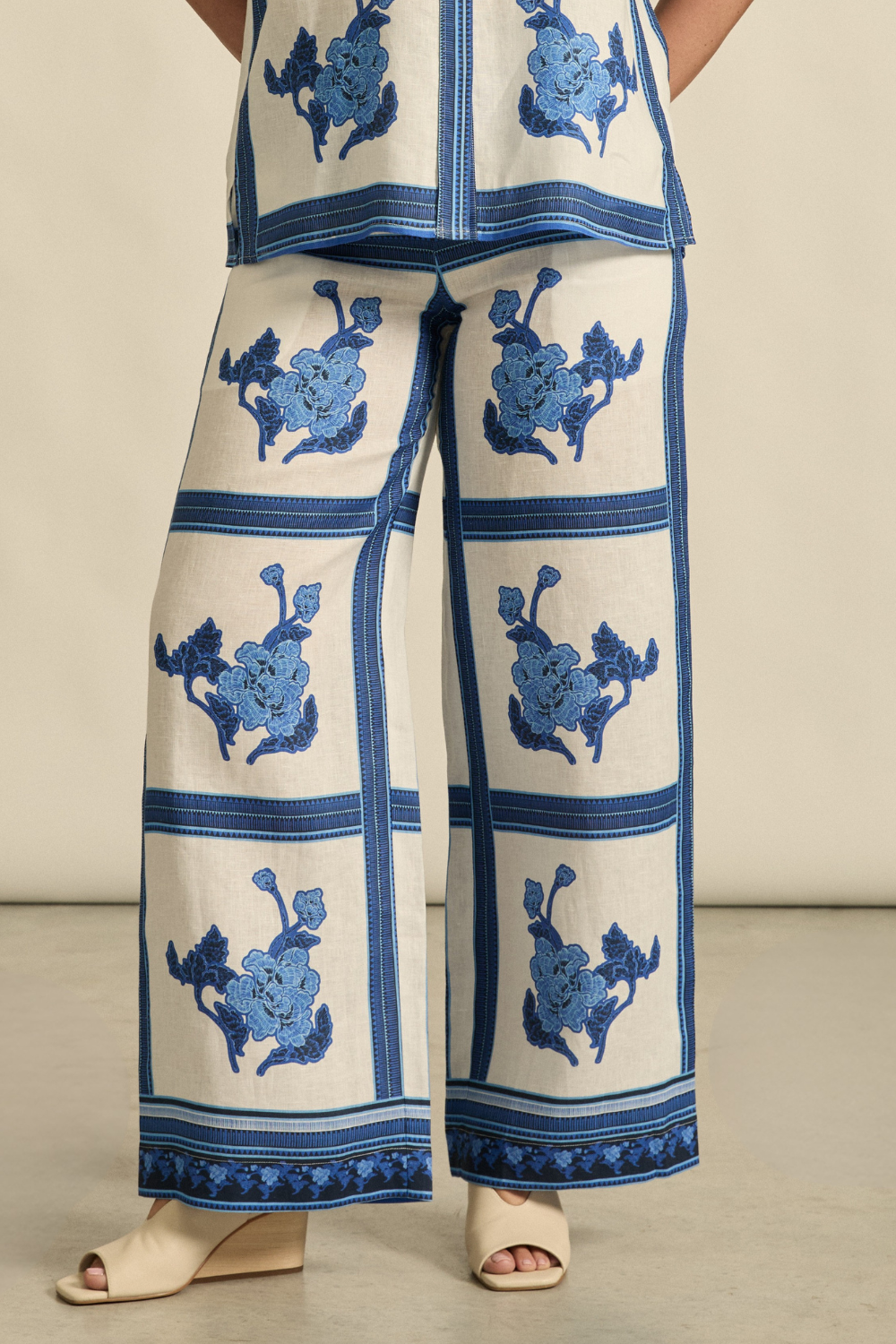 gesture pant - azure collage|  zoe kratzmann| considered design