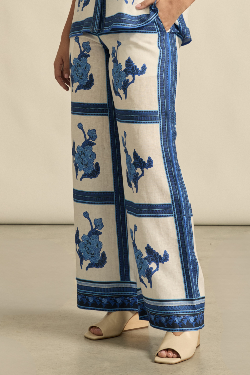 gesture pant - azure collage|  zoe kratzmann| considered design