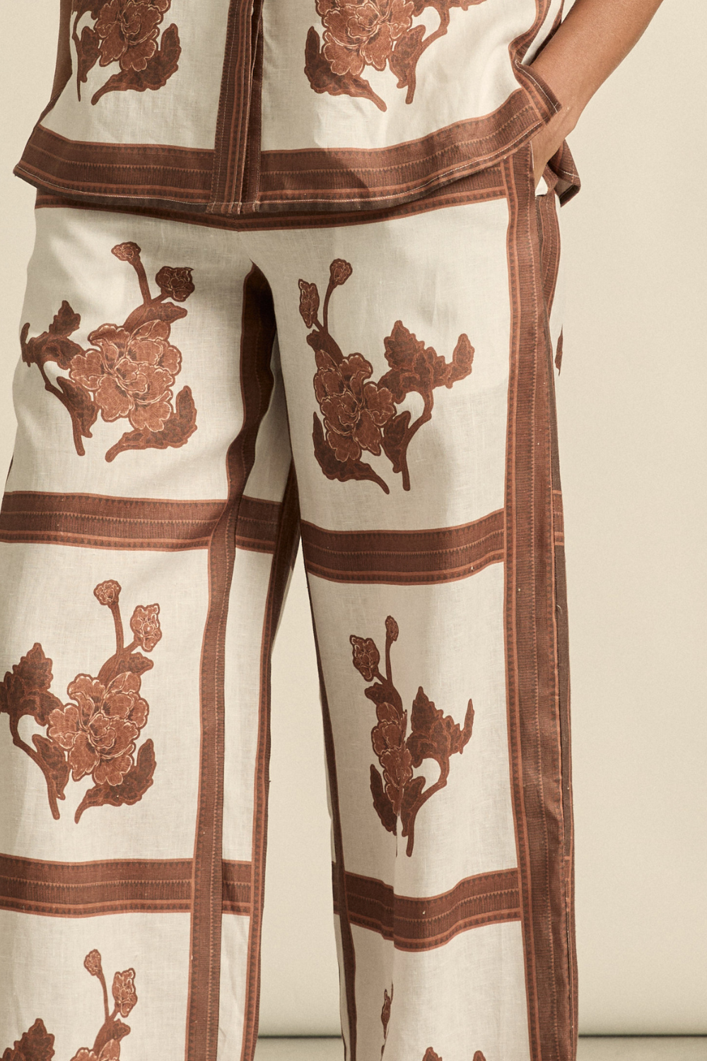 gesture pant - coffee collage|  zoe kratzmann| considered design