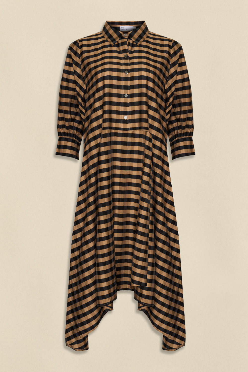 befit dress - toffee black check