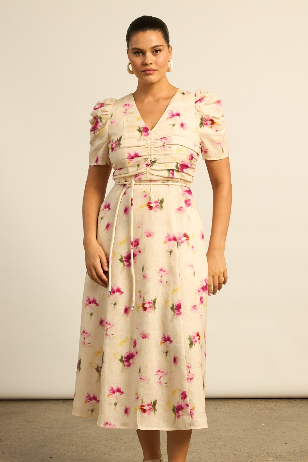 glimmer dress - watercolour bloom|  zoe kratzmann| considered design