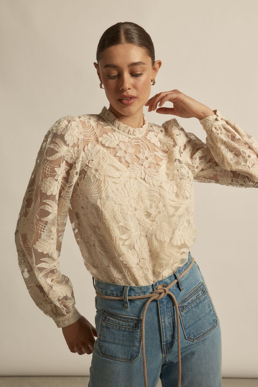 Glint top - ECRU|  zoe kratzmann| considered design