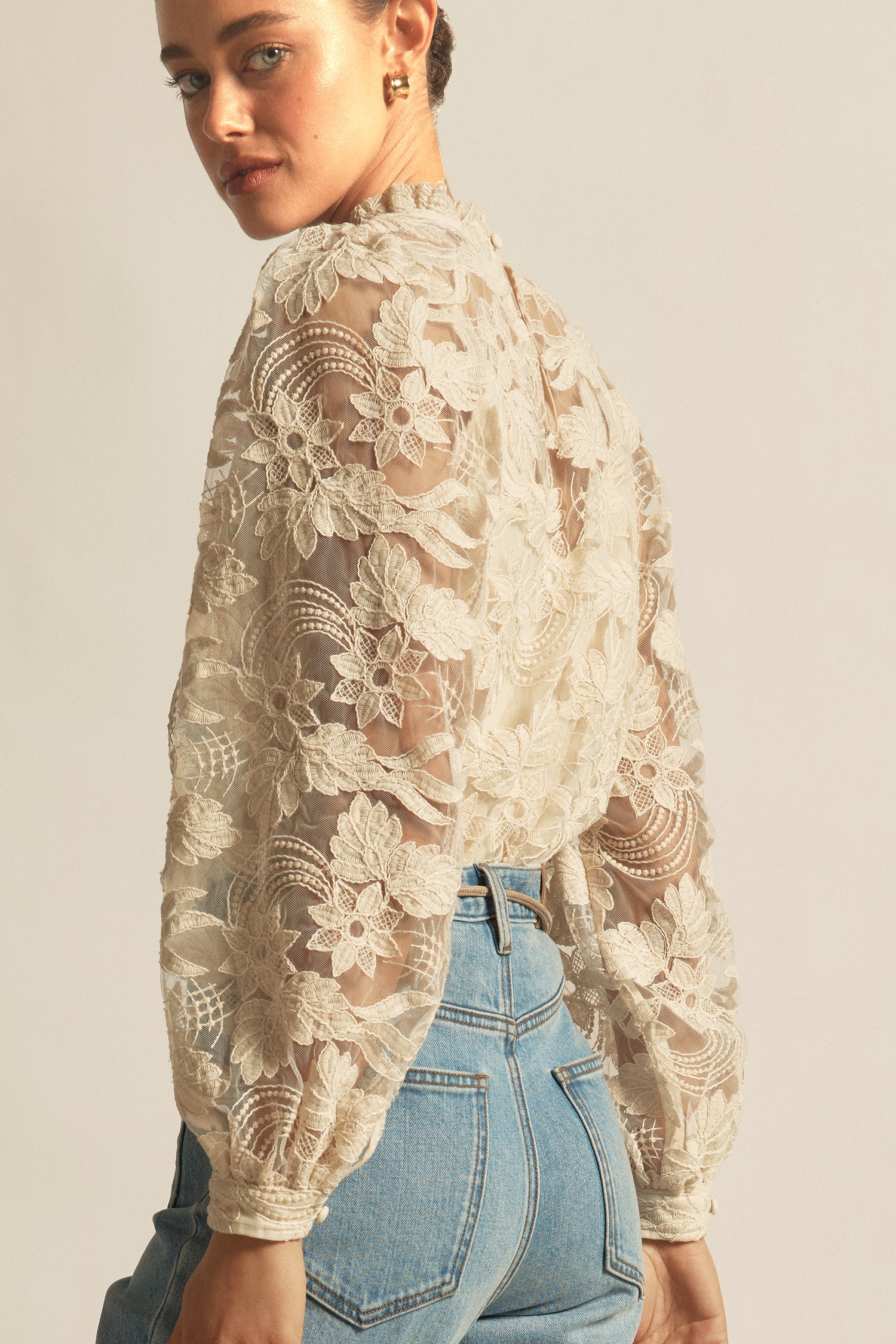 Glint top - ECRU|  zoe kratzmann| considered design